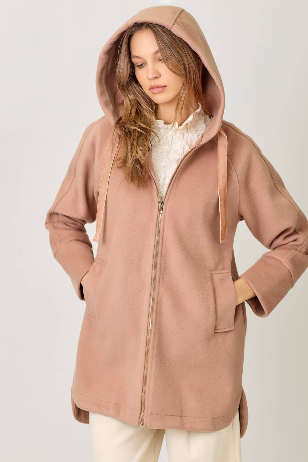 Helen Hoodie Zip-Up Coat