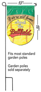 IF WERE NOT HOME SOFTBALL BURLAP GARDEN