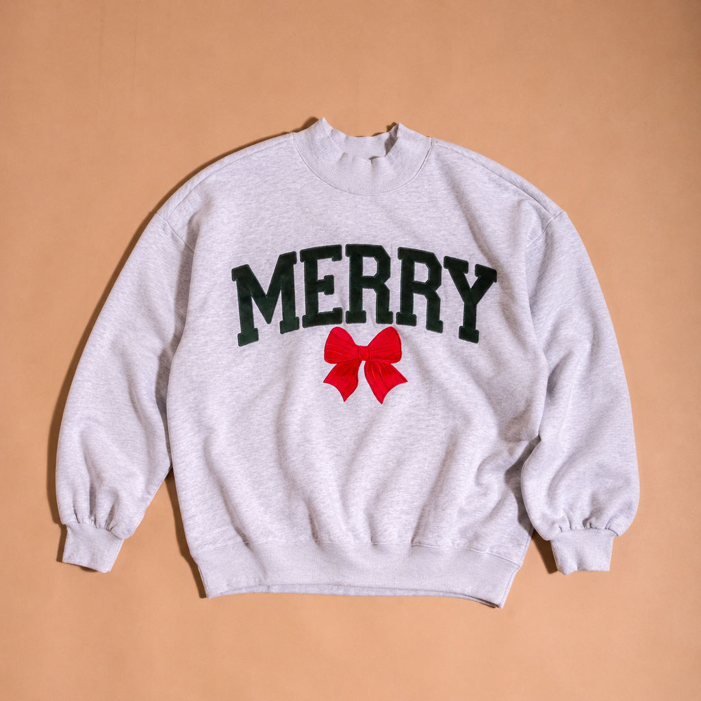 The Darling Effect - Mockneck Sweatshirt-Merry Bow