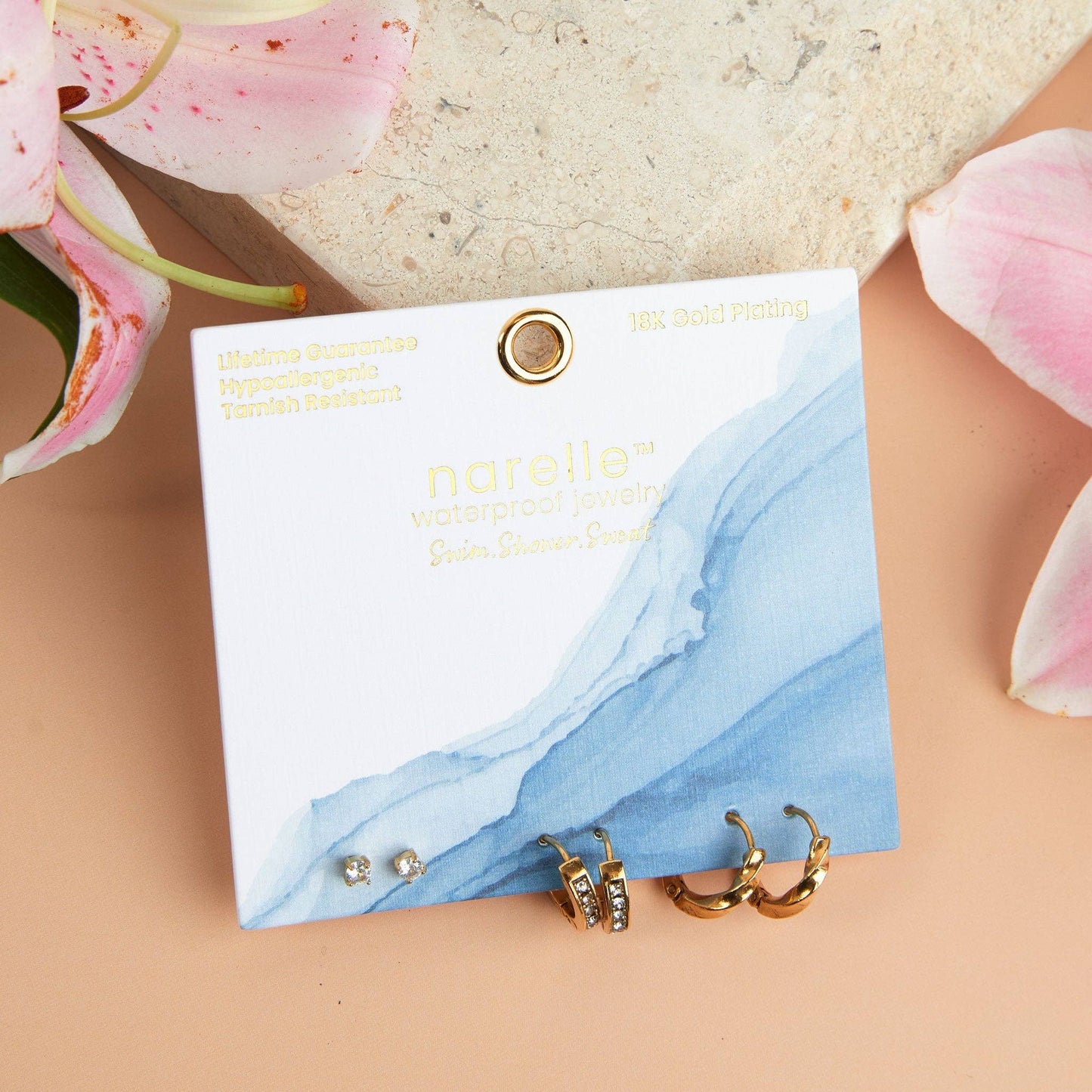 Howard's - Narelle Waterproof Pave Hoop Earring Trio