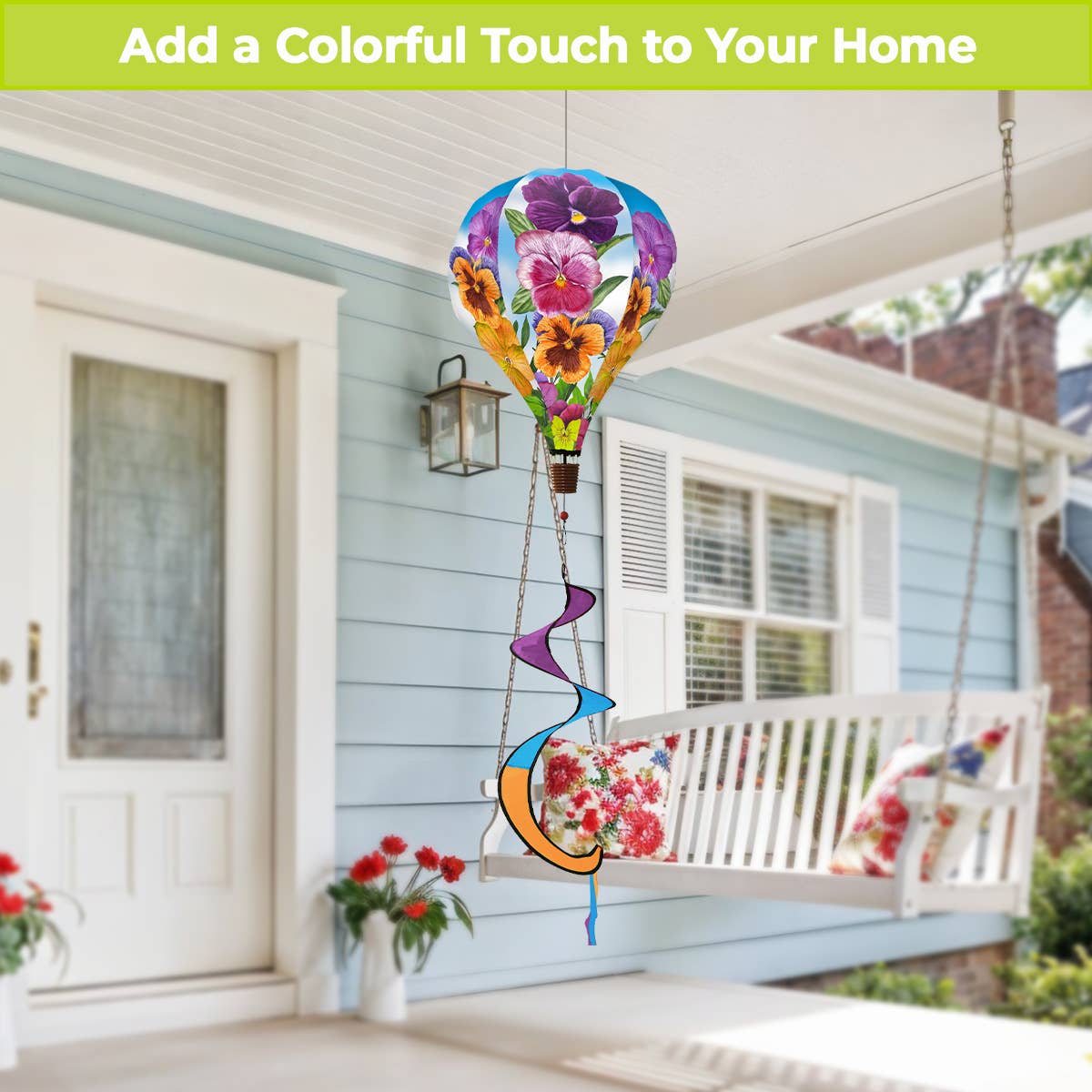 Briarwood Lane - Pansies Hot Air Balloon Wind Twister