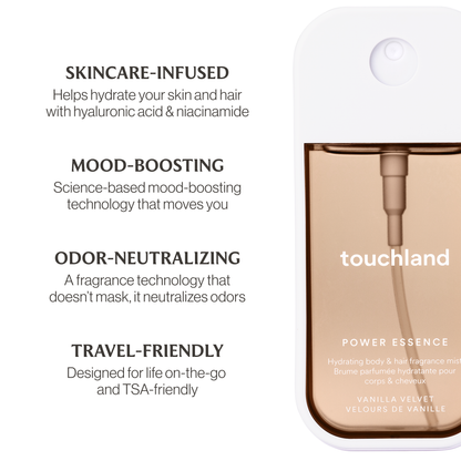 Touchland - Vanilla Velvet Power Essence Body & Hair Fragrance Mist