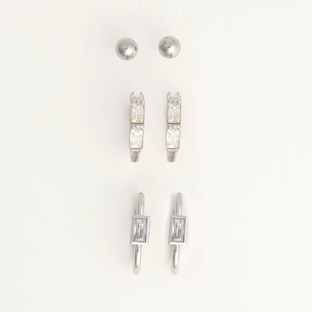 Howard's - Narelle Waterproof Rectangle Hoop Earring Trio