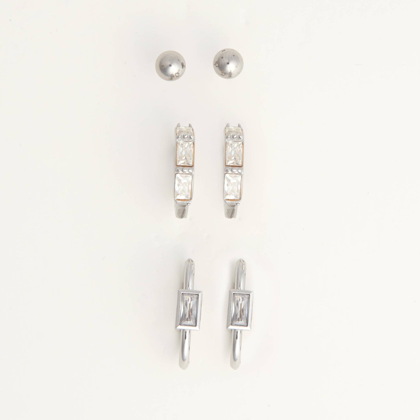 Howard's - Narelle Waterproof Rectangle Hoop Earring Trio