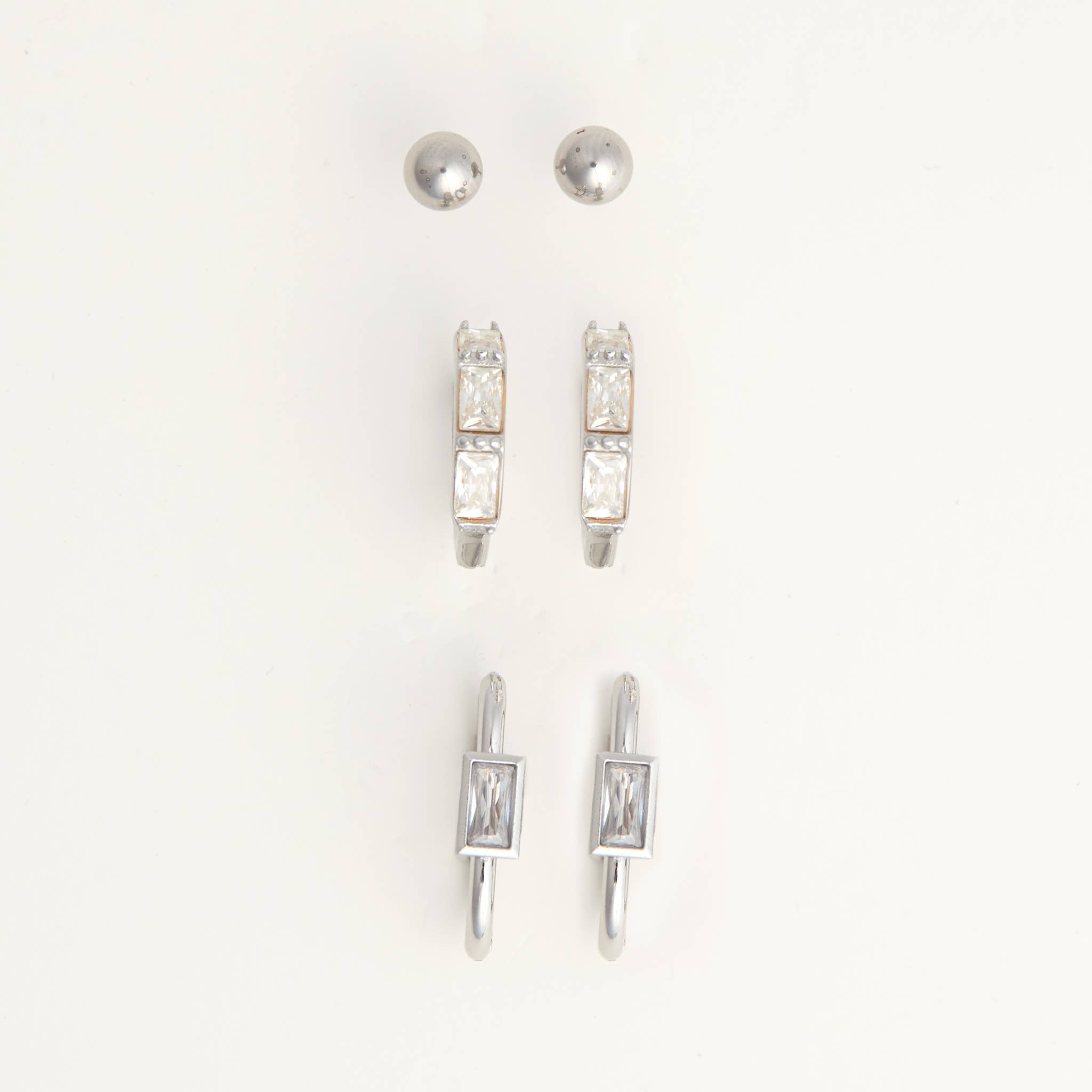 Howard's - Narelle Waterproof Rectangle Hoop Earring Trio