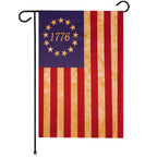 Betsy Ross 1776 Garden Flag Tea Stained Printed 12x18IN