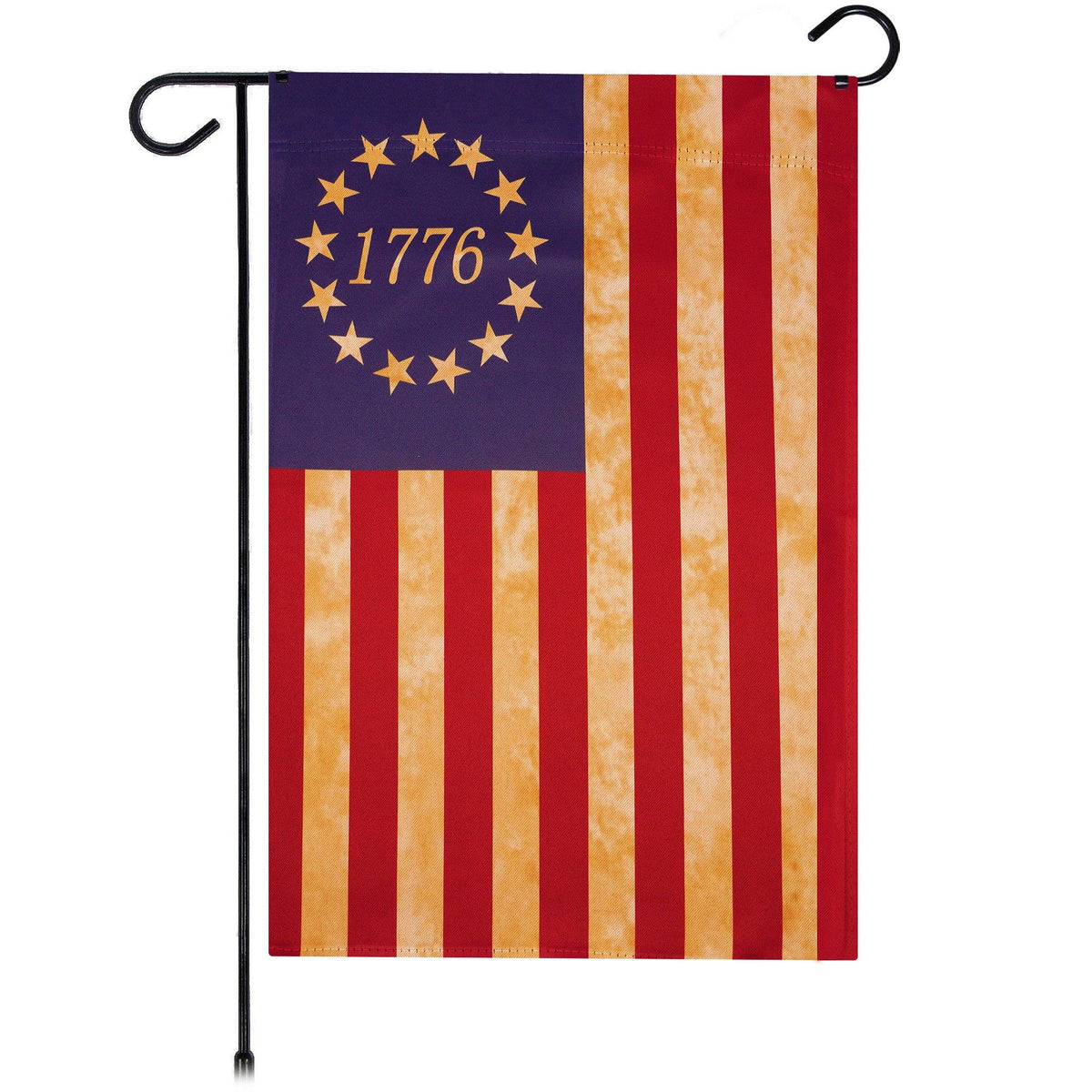 Betsy Ross 1776 Garden Flag Tea Stained Printed 12x18IN