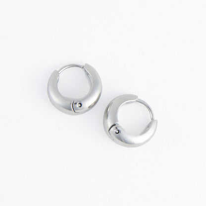 Howard's - Waterproof Earrings Hoop Graduated Huggie in Gold & Steel