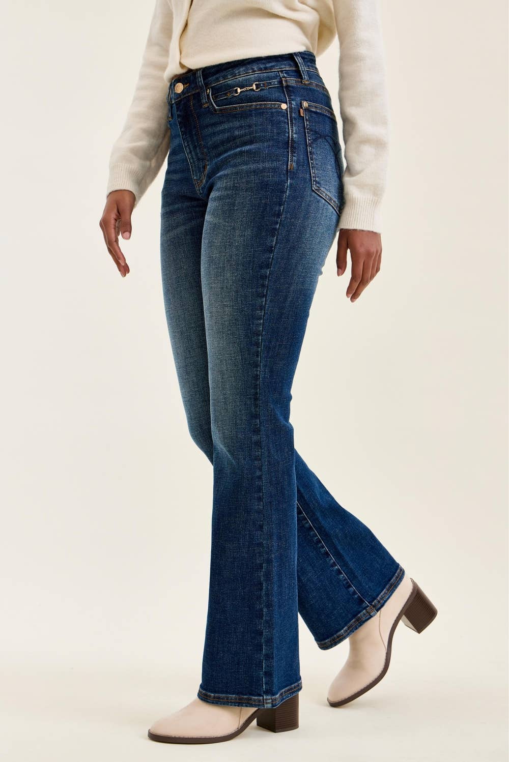 Judy Blue Jeans - MR DAISY Bootcut w/ Harness Trim DK Sunset Ride