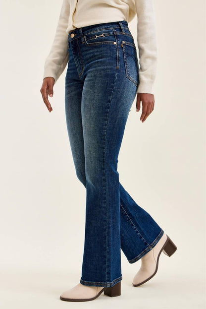 Judy Blue Jeans - MR DAISY Bootcut w/ Harness Trim DK Sunset Ride