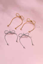 18K STAINLESS STEEL TARNISH FREE BOW EARRINGS |