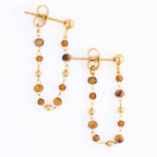 Howard's - Waterproof Earrings Gemstone Beaded Drop Narelle Gold