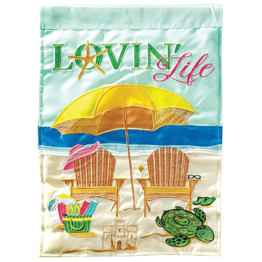 Magnolia - LOVIN' LIFE BEACH CHAIR FLAG POLY GARDEN
