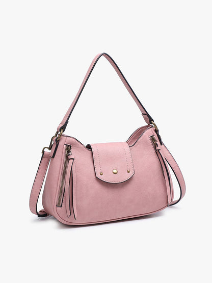 Leilani Twist-Lock Crossbody/Satchel w/ Adjustable Strap