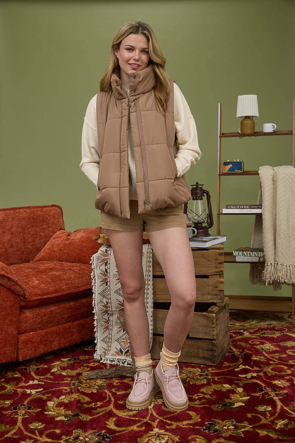 Misty SOLID ZIP UP PUFFER VEST