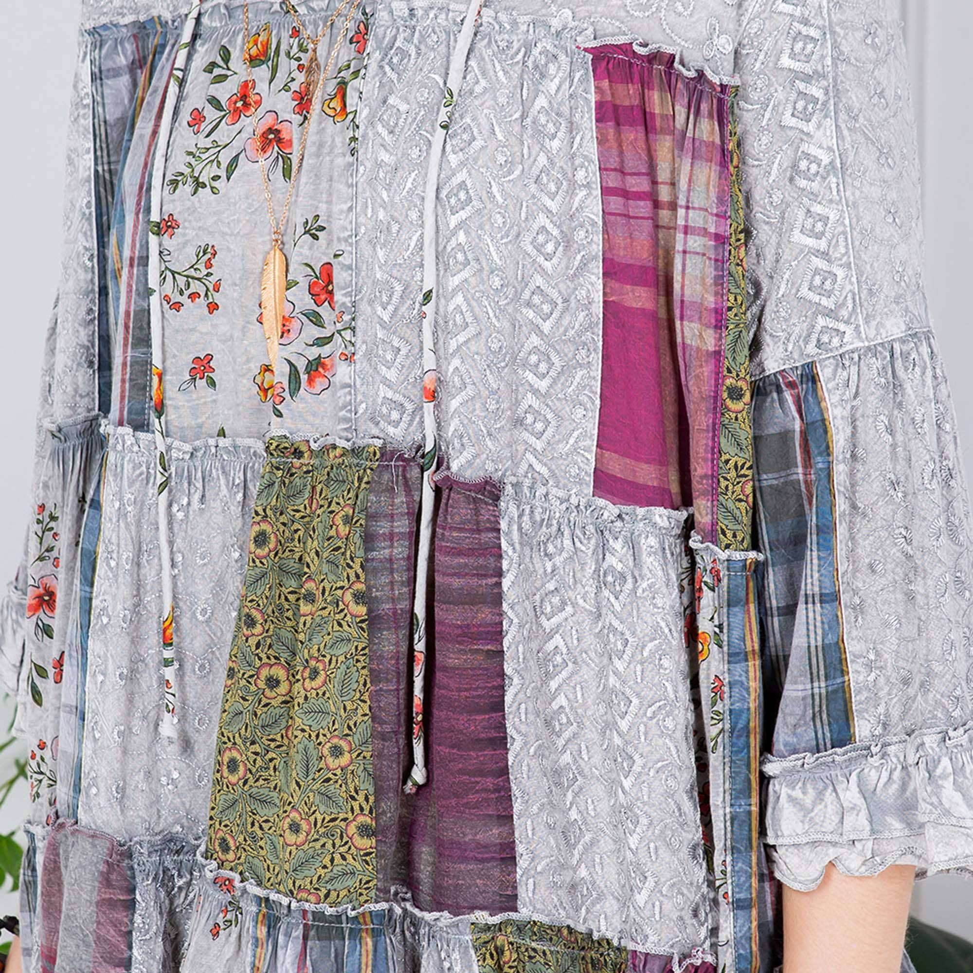 Artistic Fusion: Overdyed Jhabla Top With Emb