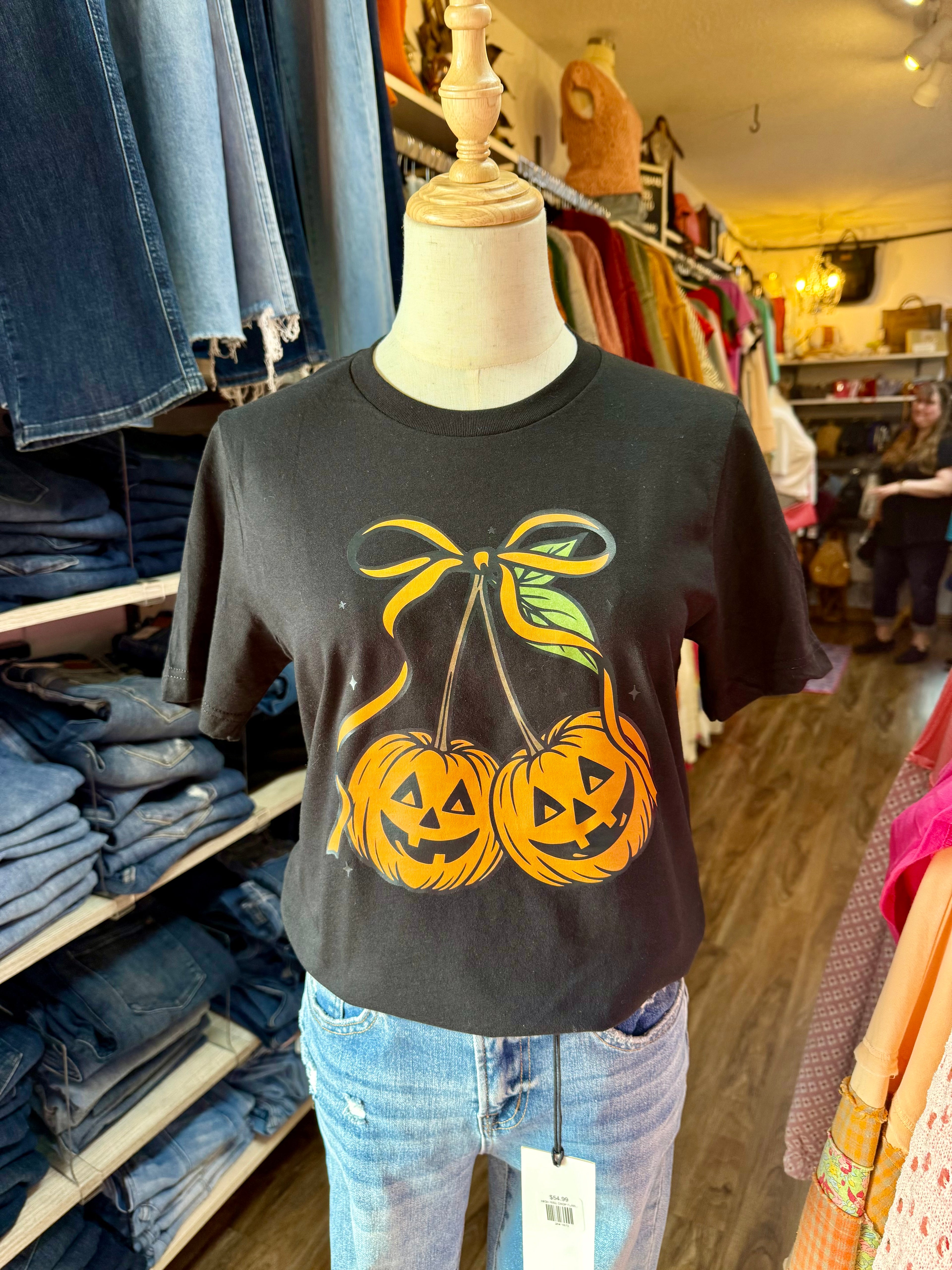 Pumpkin Cherries Graphic T-Shirt