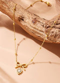 JOSSLYN by wall to wall - 18K STAINLESS STEEL TARNISH FREE BOW NECKLACE | 40NK9507