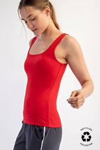 BUTTER FABRIC SQUARE NECKLINE SLEEVELESS TANK TOP