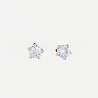 Howard's - Waterproof Earrings 5mm Round Cubic Zirconia Stud Narelle