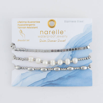 Howard's - Narelle Waterproof Multi Genuine Pearl Stretch Bracelet Set
