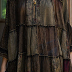 Chic Overdyed Band Collar Jhabla Top (New Color)