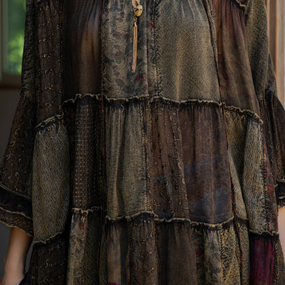 Chic Overdyed Band Collar Jhabla Top (New Color)