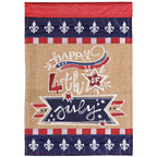 Flag Happy July 4th Fleur-De-Lis