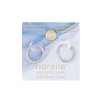 Howard's - Waterproof Earrings Hammered Huggie Hoop in Gold & Steel