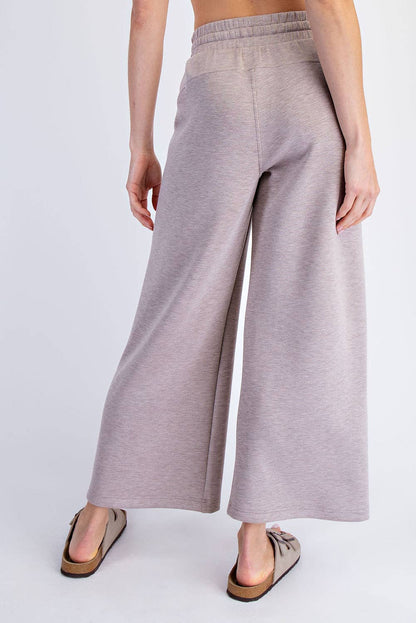 Rae Mode - MODAL SCUBA CROPPED WIDE PANT