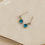 Howard's - Waterproof Earrings Gemstone Dangle Studs in Stainless Steel