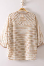 Emmie Textured Stripe Knit Top