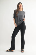 Mono B - BRONZE - Flared Fleece Leggings