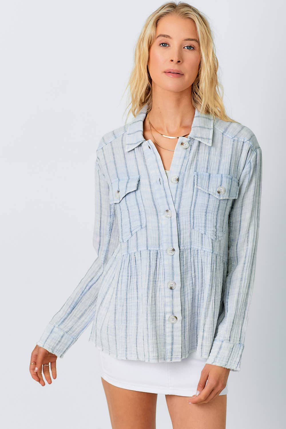 April Washed Peplum Jacket