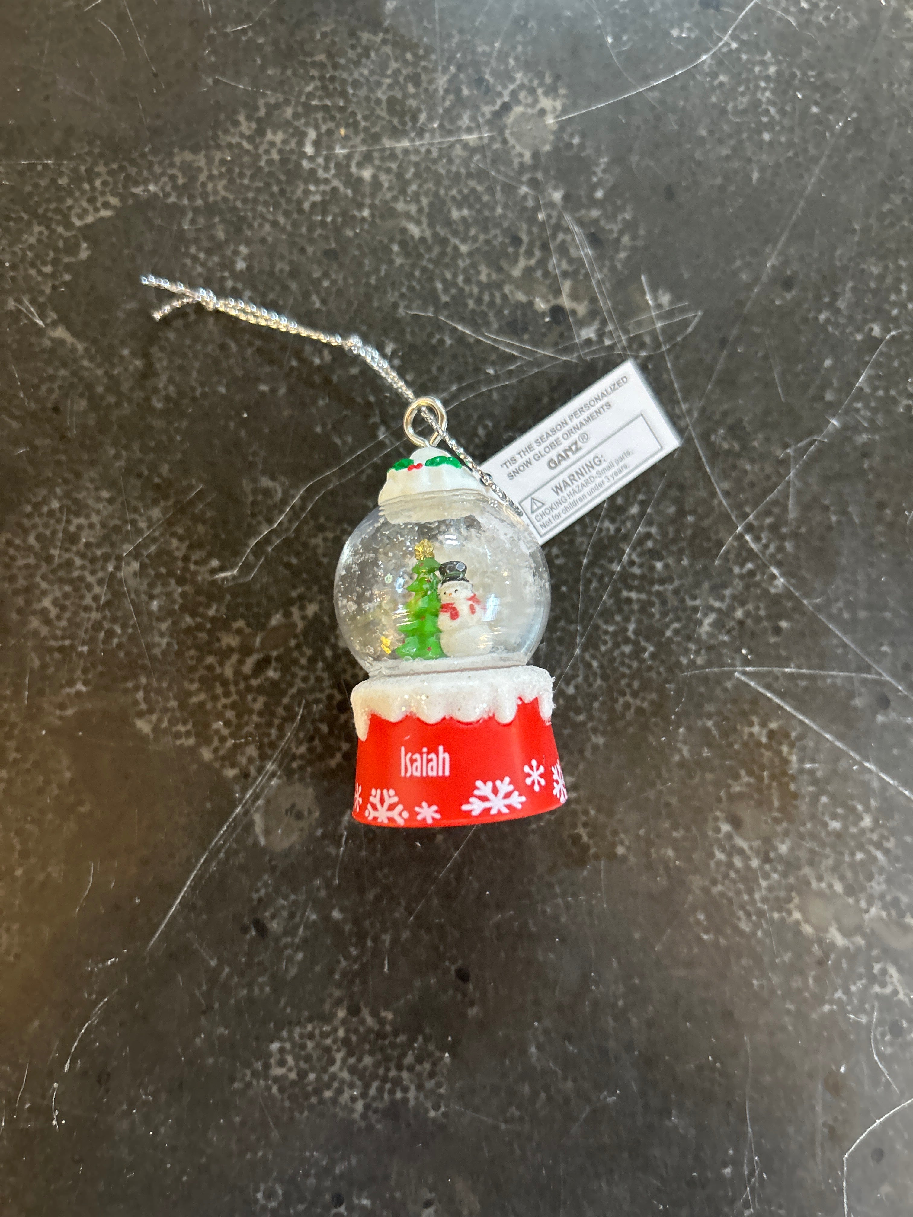 Isiah Mini Snow Globe Ornament