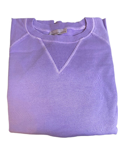 PIGMENT DYED FRENCH TERRY PULLOVER WITH POCKETS