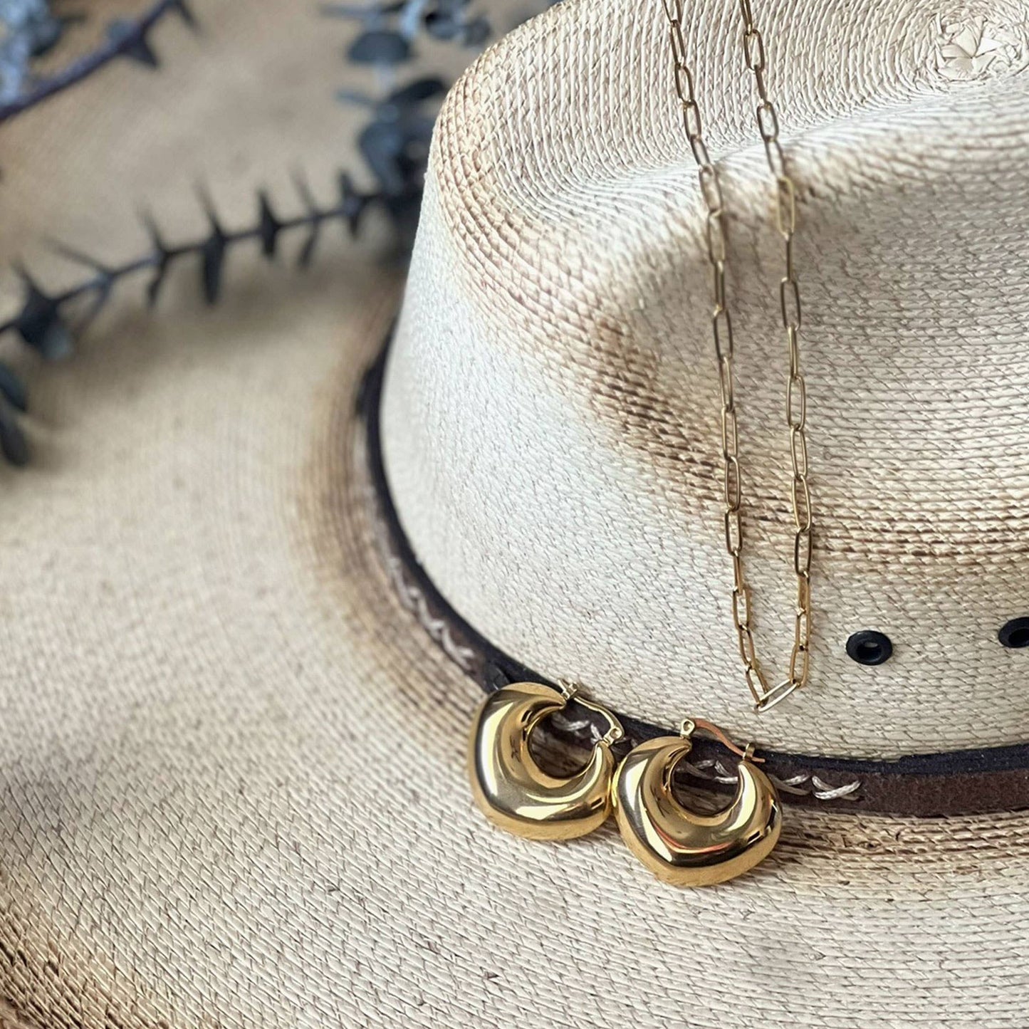 Howard's - Narelle Waterproof Round Geo Hoop Earrings