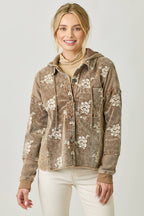 Festive Flower Embroidery Hoodie Jacket