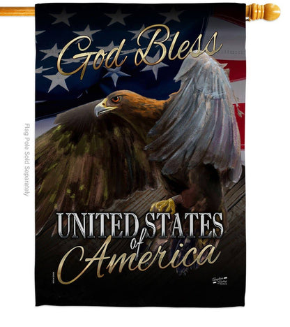 Two Group Flag Co - American Eagle Americana Star and Stripes Bird Decor Flag