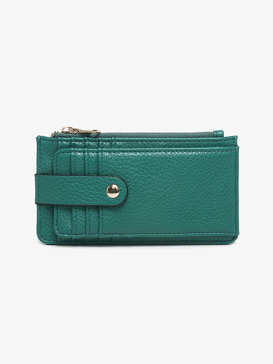 Jen & Co. - WL2541 Mae Multi-Card Wallet w/ Strap Snap Closure