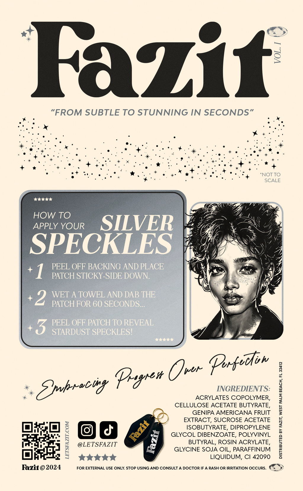 Fazit - Silver Stardust Speckle Makeup Patches