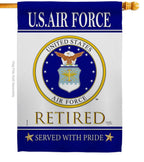 Two Group Flag Co - US Air Force Retired Military Retirement Veteran Decor Flag