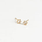 Howard's - Waterproof Earrings 3mm Round Cubic Zirconia Stud Narelle