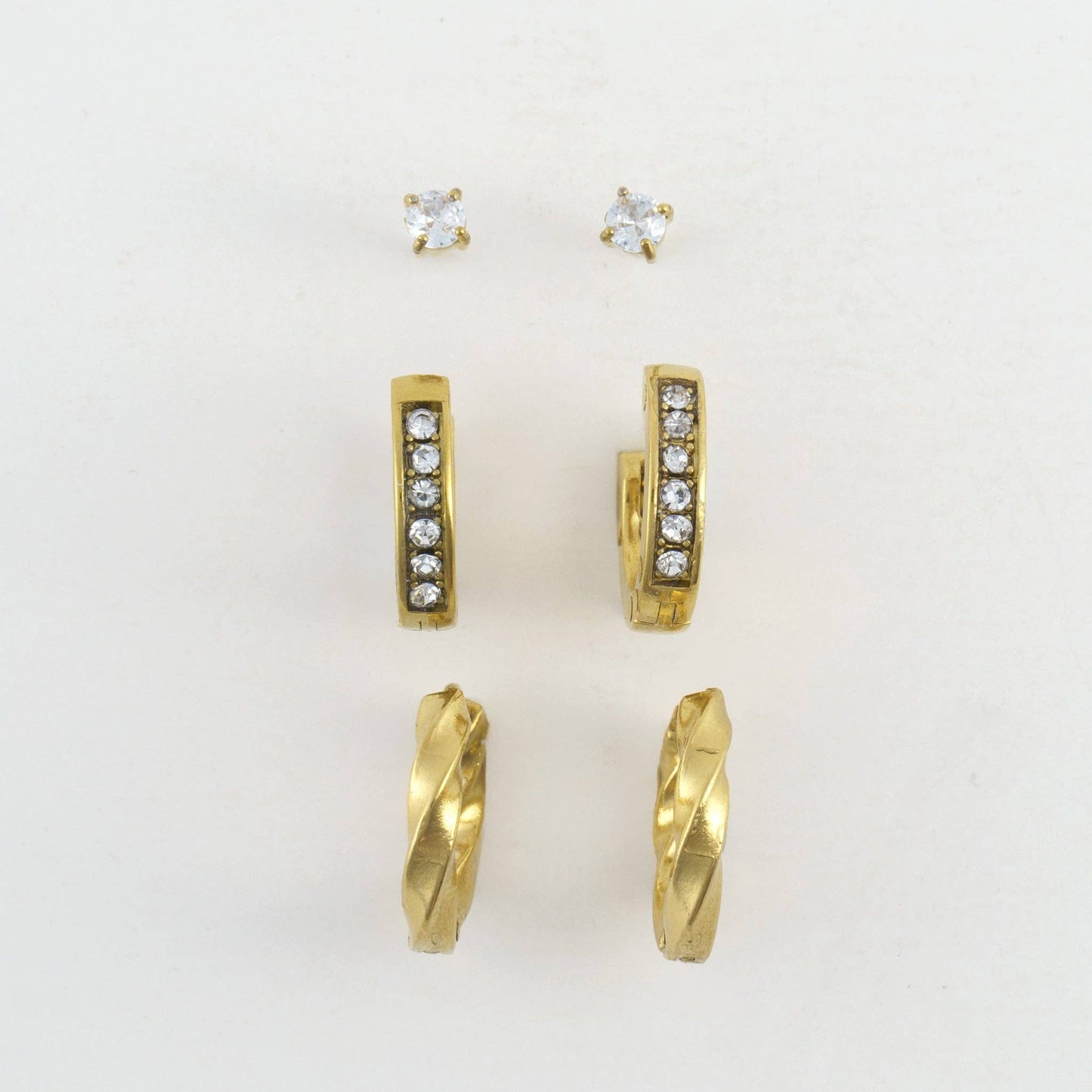 Howard's - Narelle Waterproof Pave Hoop Earring Trio