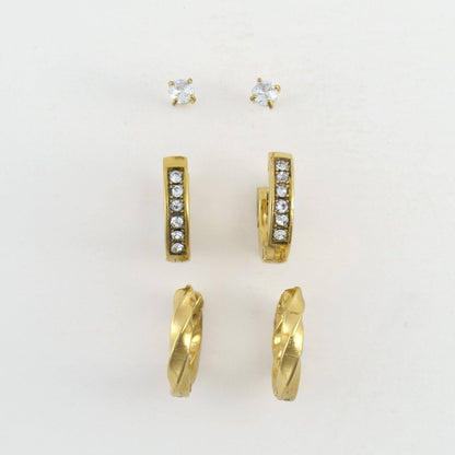 Howard's - Narelle Waterproof Pave Hoop Earring Trio