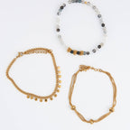 Howard's - Waterproof Bracelet Beaded Chain 3-Piece Set Narelle