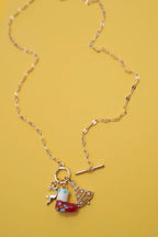 JOSSLYN by wall to wall - CHARM NECKLACE-CHRISTMAS SOCKS TREE RUDOLPH |