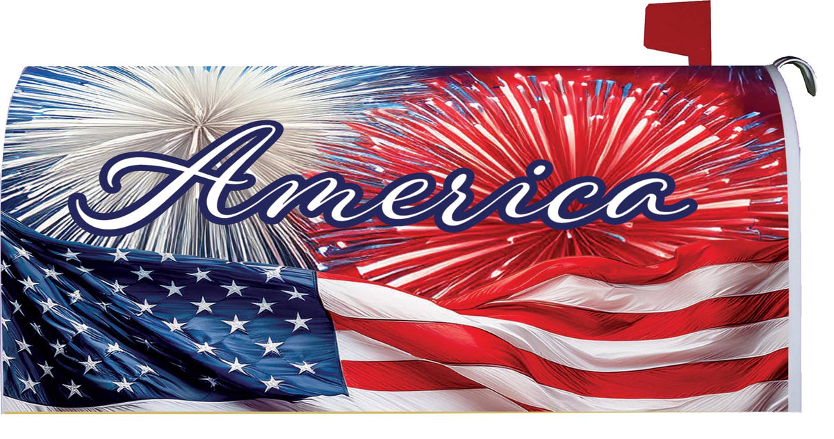 Large Mailbox Makeover-America Fireworks