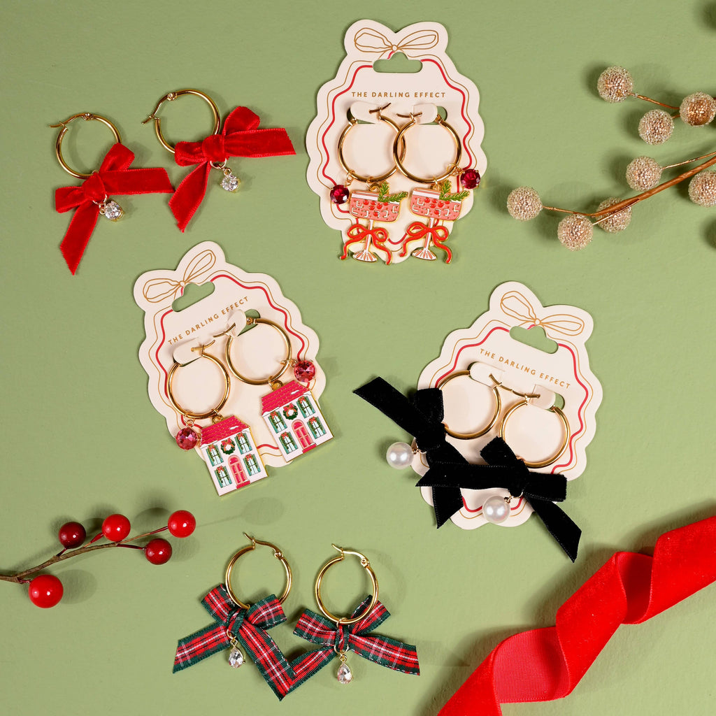 The Darling Effect - Signature Hoop Earrings-Dressed in Plaid