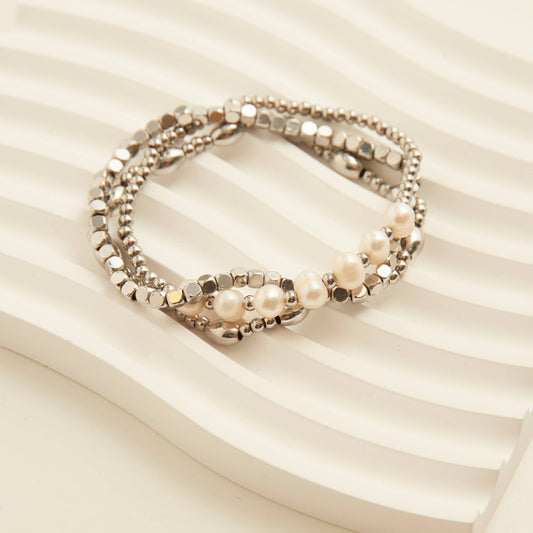 Howard's - Narelle Waterproof Multi Genuine Pearl Stretch Bracelet Set